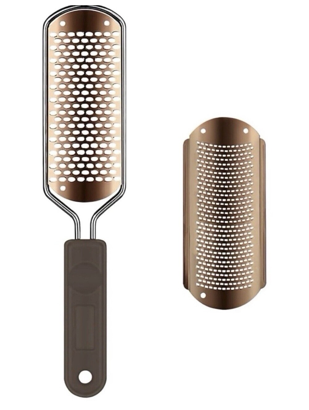 Manual Metal Foot File Callus Remover Rasp Washable Gold Black